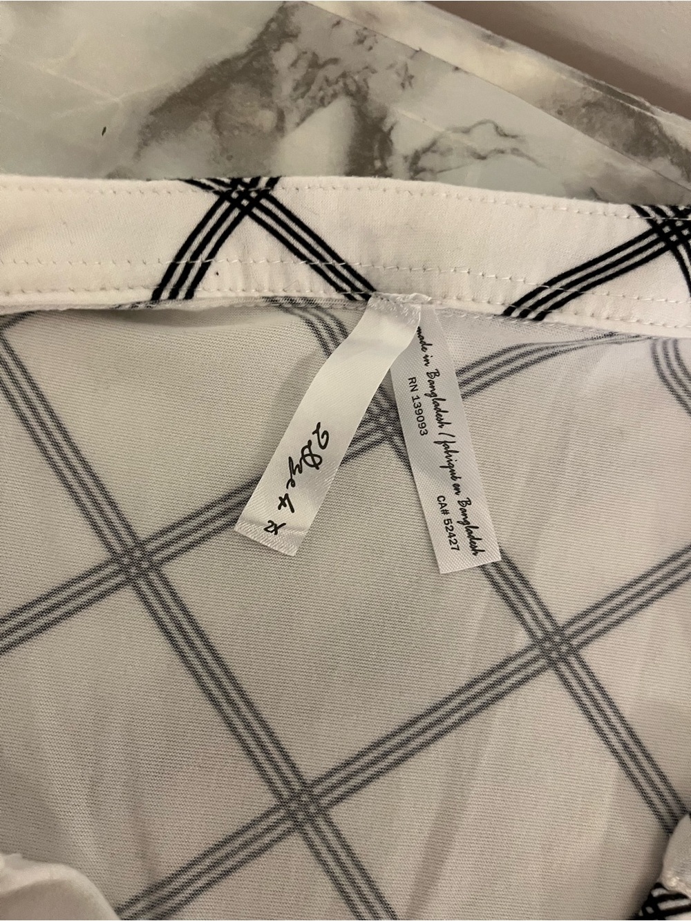 😍CLEARANCE 2 DYE 4 White Blouse with Black Windowpane Check 2X - Picture 6 of 9